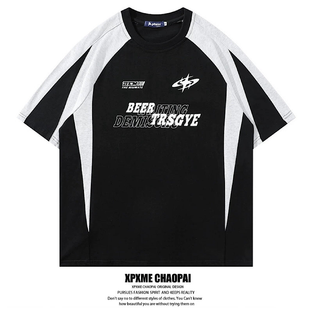 【XPXME】Simple sporty casual design gaming style short sleeve T-shirt  XP0024