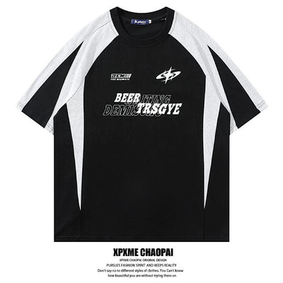 【XPXME】Simple sporty casual design gaming style short sleeve T-shirt  XP0024