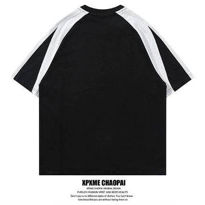 【XPXME】Simple sporty casual design gaming style short sleeve T-shirt  XP0024