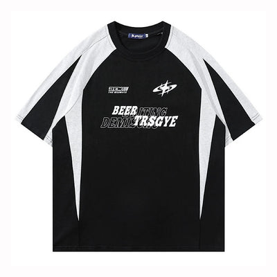 【XPXME】Simple sporty casual design gaming style short sleeve T-shirt  XP0024