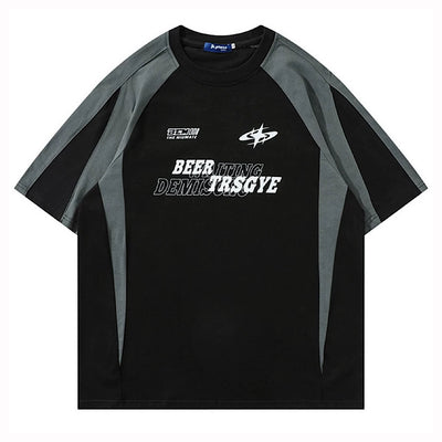 【XPXME】Simple sporty casual design gaming style short sleeve T-shirt  XP0024