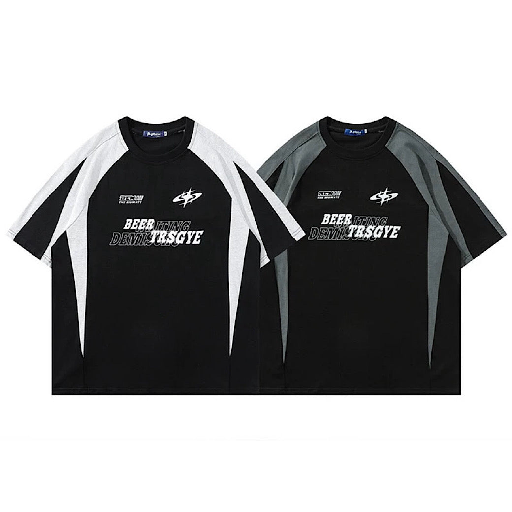 【XPXME】Simple sporty casual design gaming style short sleeve T-shirt  XP0024