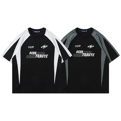 【XPXME】Simple sporty casual design gaming style short sleeve T-shirt  XP0024