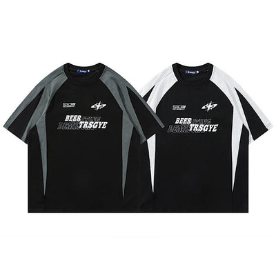 【XPXME】Simple sporty casual design gaming style short sleeve T-shirt  XP0024