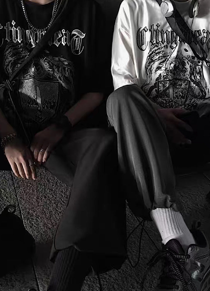 【4/26再販】Devil Dark Mode Style Front Design Short Sleeve T-Shirt  HL3145