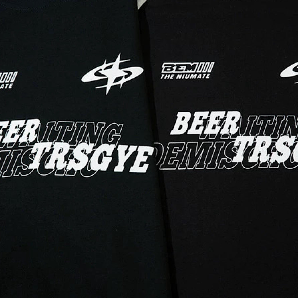 【XPXME】Simple sporty casual design gaming style short sleeve T-shirt  XP0024