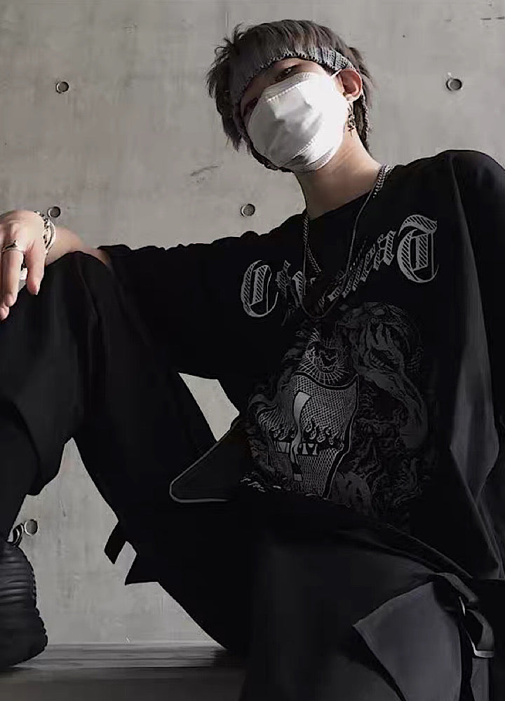 【4/26再販】Devil Dark Mode Style Front Design Short Sleeve T-Shirt  HL3145