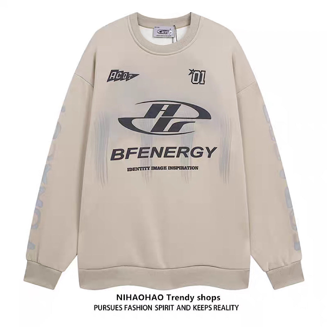 【NIHAOHAO】Grunge washed design street style sweatshirts  NH0084