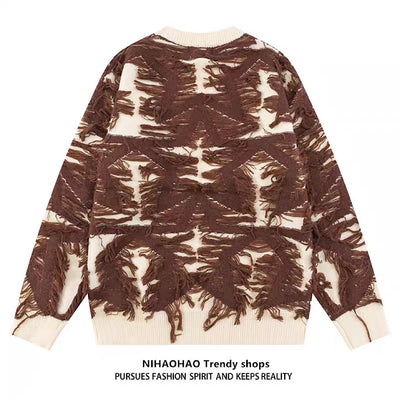 [NIHAOHAO] Middle damage starlight full remake knit sweater NH0085