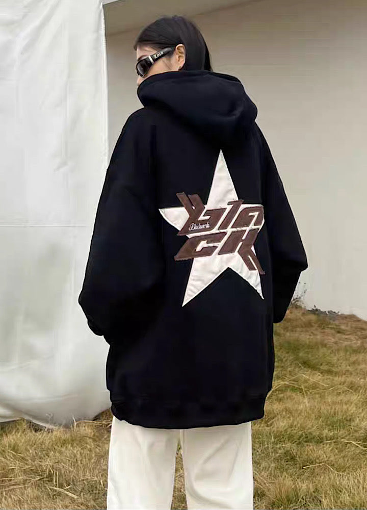 【JEM】Vintage graphic star design hoodie  JE0041