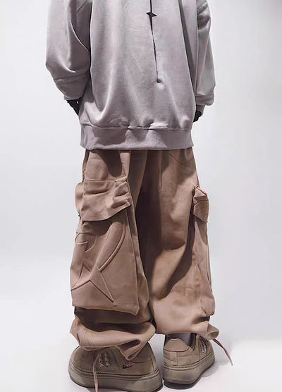 [UUCSCC] Pop initial design brushed overcargo pants US0053