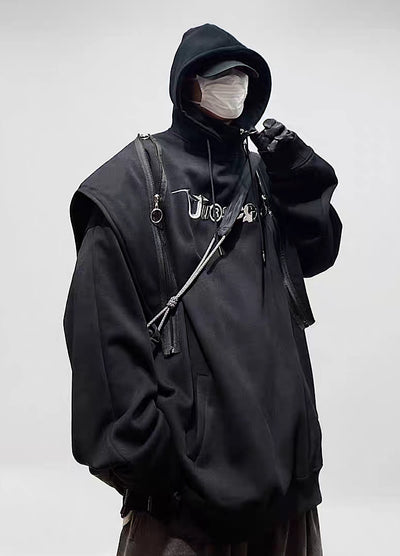 【UUCSCC】Three-dimensional silhouette design broad hoodie  US0054