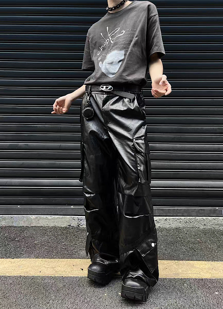 Mens Leather Pants Black Leather Pants Men 5 Pocket Pants