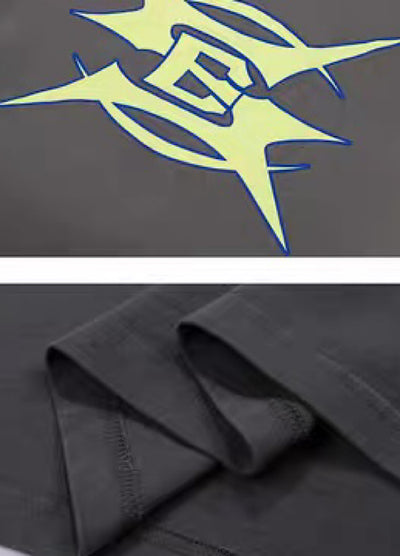 【MAXDSTR】Ignite Thunder Logo Design Gradient Long Sleeve T-Shirt  MD0133