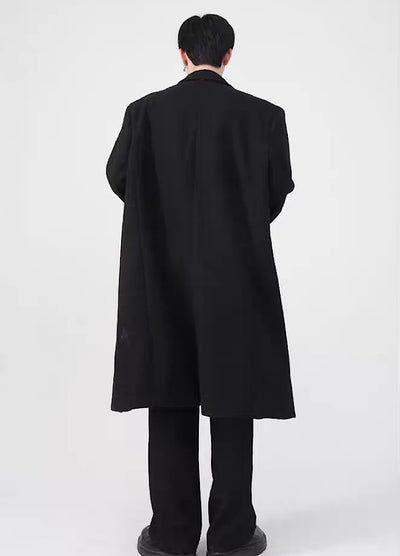 [PLAN1ONE] Regular Silhouette of Silver Patch Coat PL0029