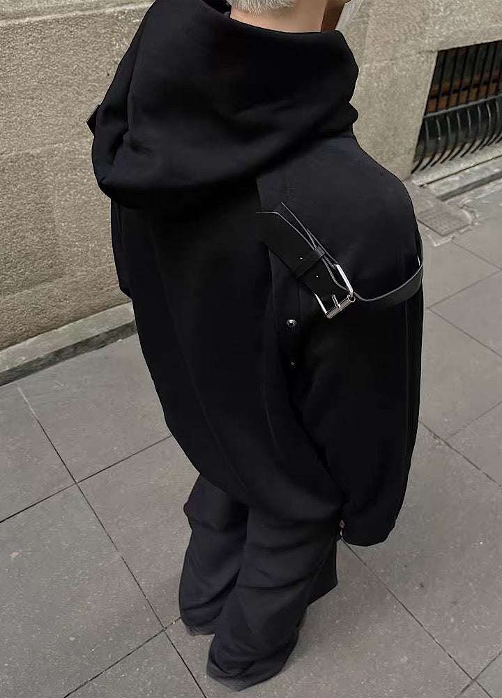 [MAXDSTR] Shoulder gimmick design loose silhouette hoodie MD0117