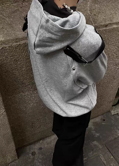 【MAXDSTR】Shoulder gimmick design loose silhouette hoodie  MD0117