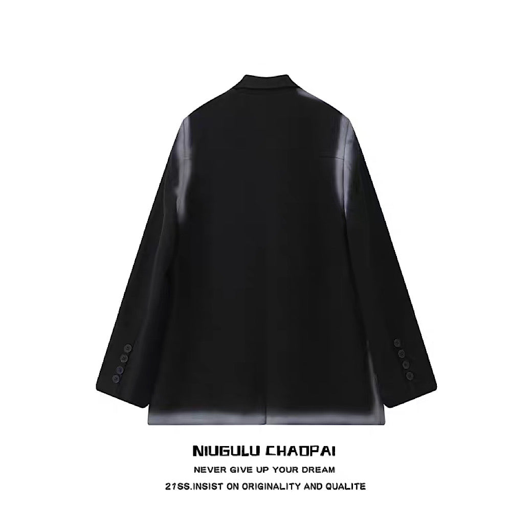 【NIUGULU】Full wash line design simple tailored jacket  NG0027