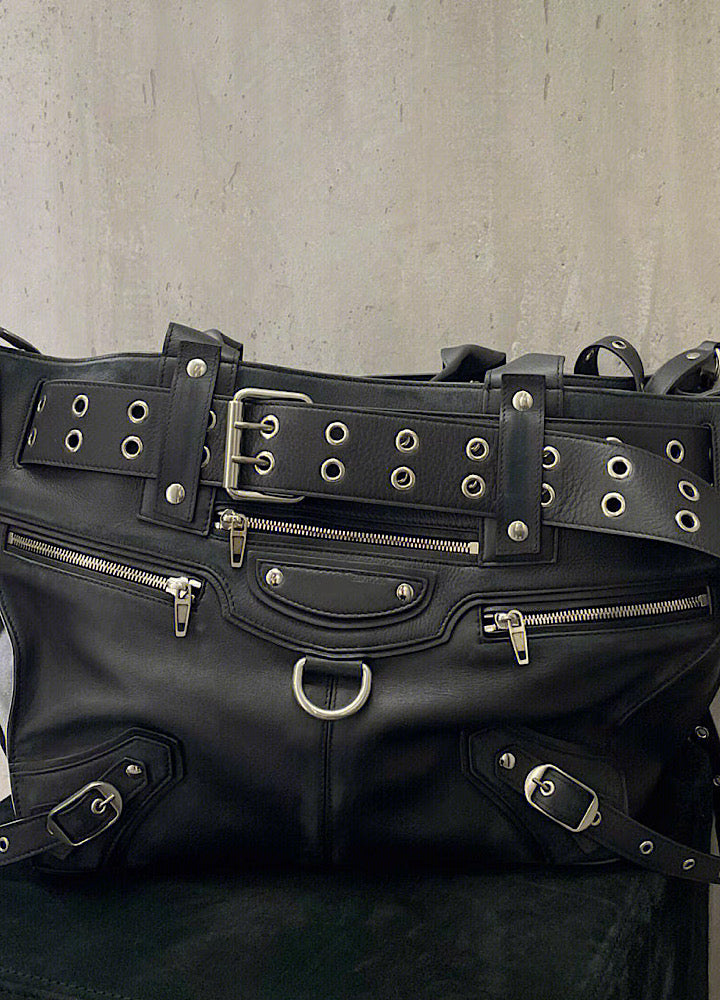 【12/8新作】Belt broad gimmick design wide overbag  HL3007