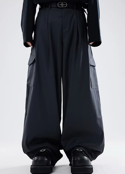 【DARKFOG】Straight over wide silhouette natural mode cargo pants  DF0024