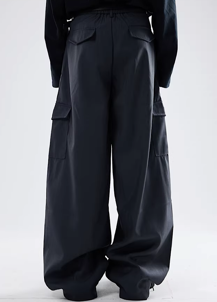 [DARKFOG] Straight over wide silhouette natural mode cargo pants DF0024