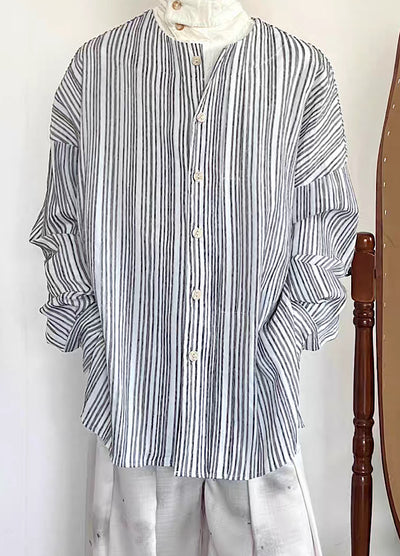[14GSL] Regular sharp vertical line design broad shirt GS0005