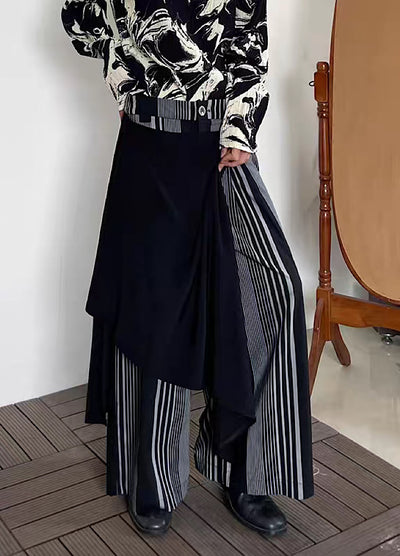 【14GSL】Double gimmick color asymmetric high rise skirt  GS0008