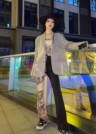 【People Style】Sparkling random color high road modeless jacket  PS0021