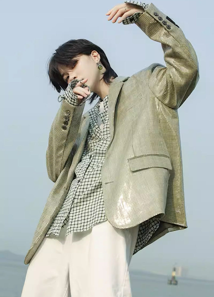 【People Style】Sparkling random color high road modeless jacket  PS0021