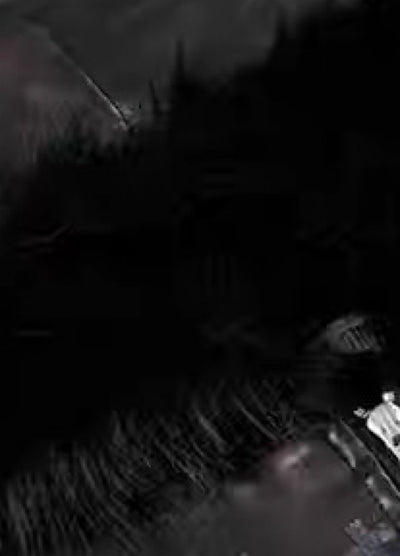 【TR BRUSHSHIFT】Glossy front design sleeve stock black color fur hoodie jacket  TB0072