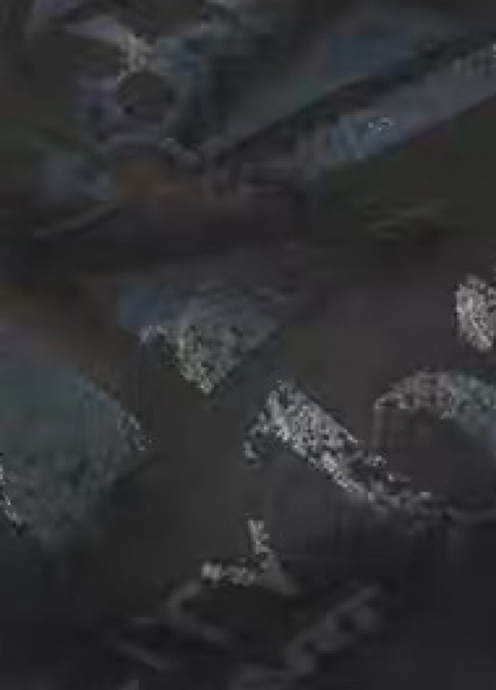 【TR BRUSHSHIFT】Glossy front design sleeve stock black color fur hoodie jacket  TB0072