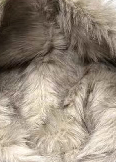 【TR BRUSHSHIFT】Simple multi-line design ribbed fur hoodie jacket  TB0075