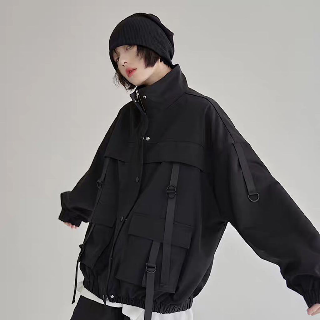 Mmoneyake Men Military Jacket Casual Cargo Jackets Coat