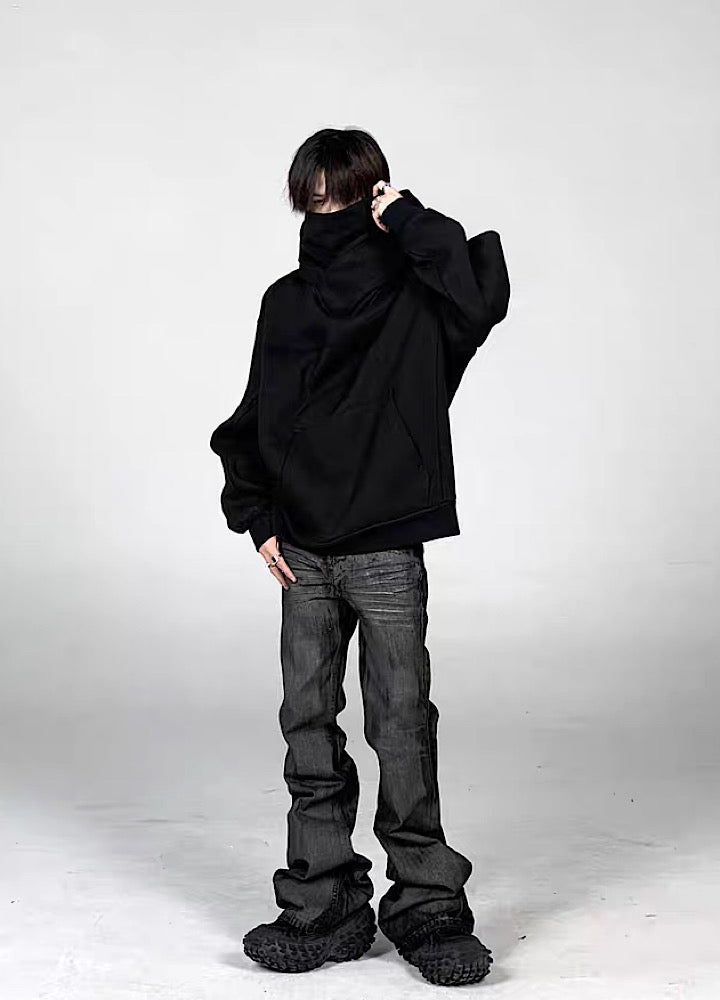 【5/21新作】Dirt wash design mid-length flare straight denim pants  HL3151