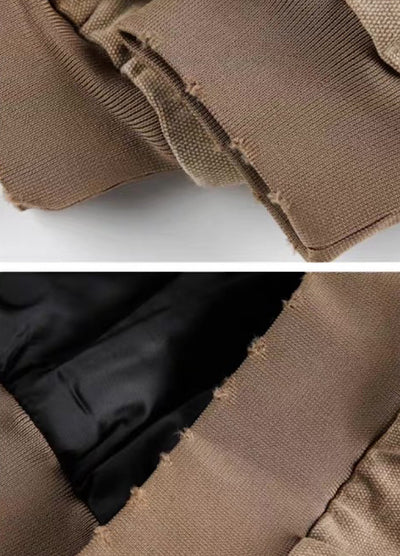 【Mz】Gimmick Design Washed Full Zip Over Hoodie Jacket  MZ0072