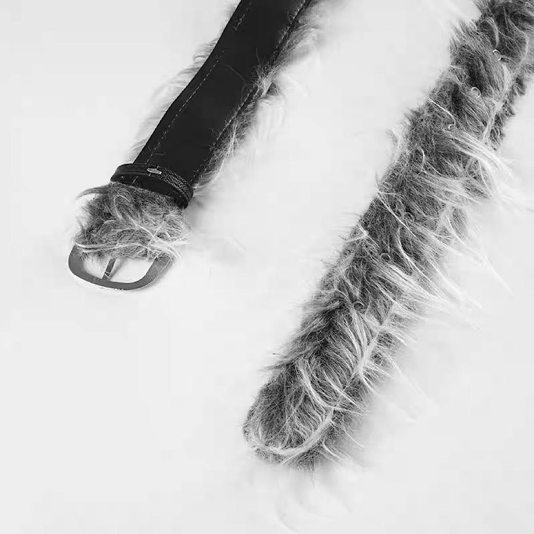 【12/3新作】 Full fur design multi-style belt  HL3213