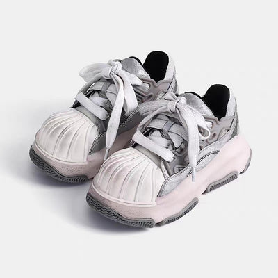 【12/3新作】 Futuristic Y2K casual style upper design platform sneakers  HL3214