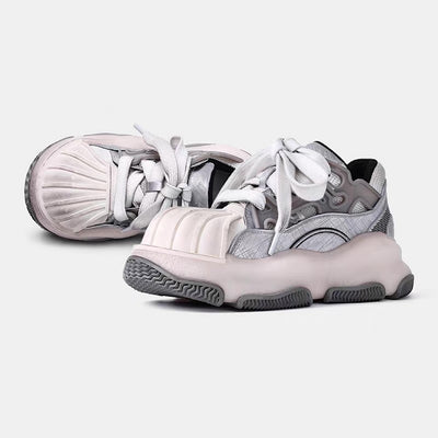 【12/3新作】 Futuristic Y2K casual style upper design platform sneakers  HL3214