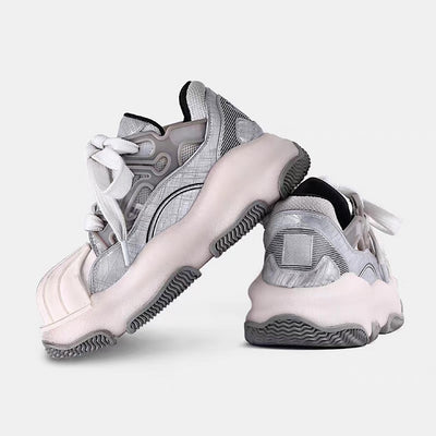 【12/3新作】 Futuristic Y2K casual style upper design platform sneakers  HL3214