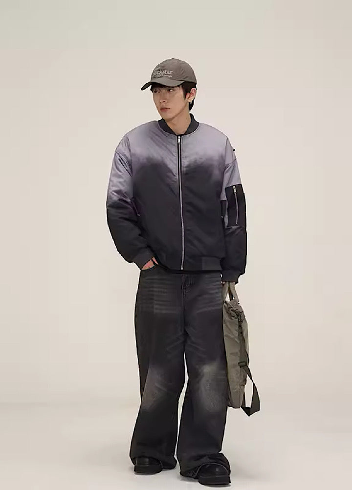 Dark gradient design color pumpover jacket  HL2977