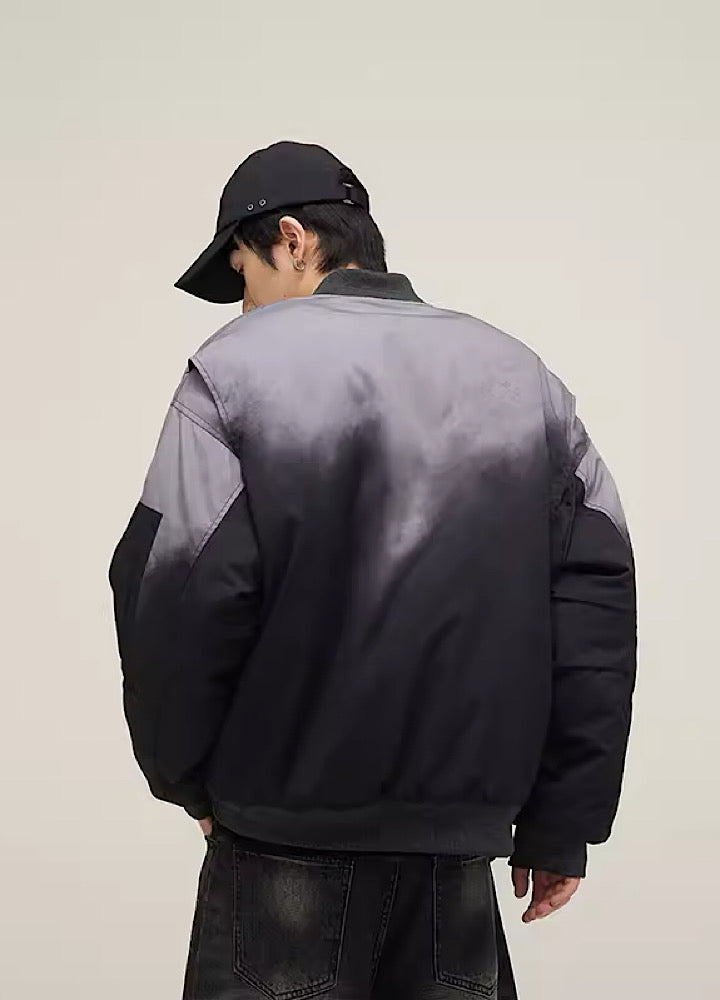 Dark gradient design color pumpover jacket  HL2977