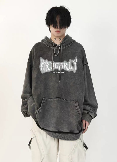 【MR nearly】Subculture initial dull base color Adelaide hoodie  MR0057