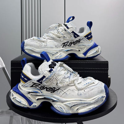 【12/3新作】 Dirt design upper ride style one point color select platform sneakers  HL3216