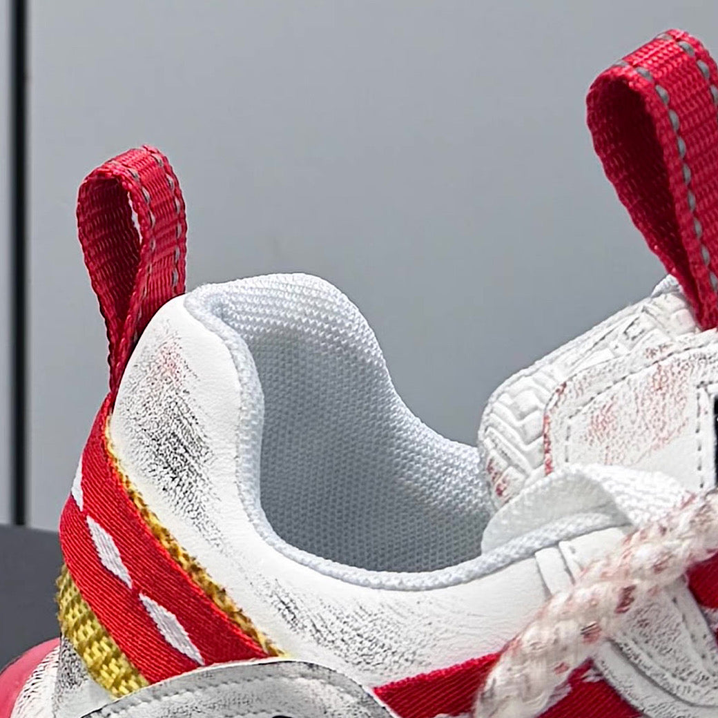 【12/3新作】 Dirt design upper ride style one point color select platform sneakers  HL3216