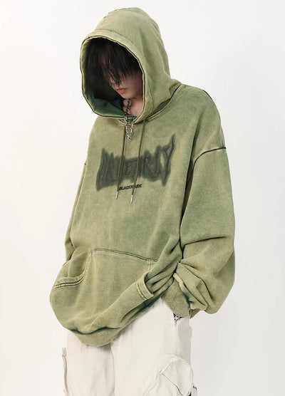 【MR nearly】Subculture initial dull base color Adelaide hoodie  MR0057