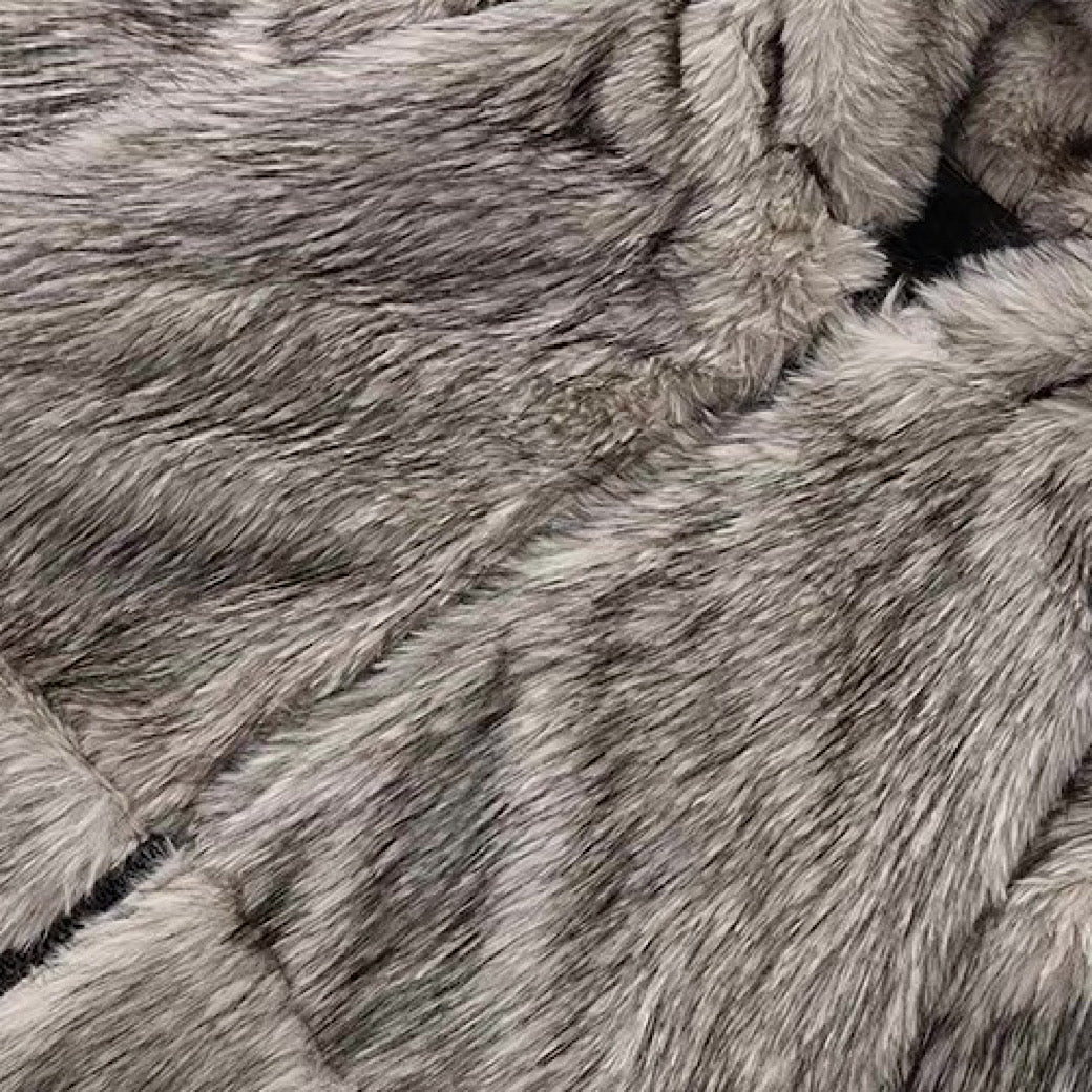 【12/3新作】 Simple design reversible fur style wide hoodie jacket  HL3217