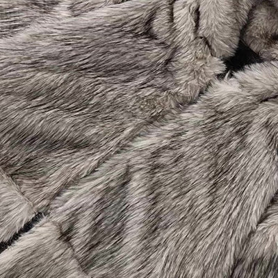 【12/3新作】 Simple design reversible fur style wide hoodie jacket  HL3217