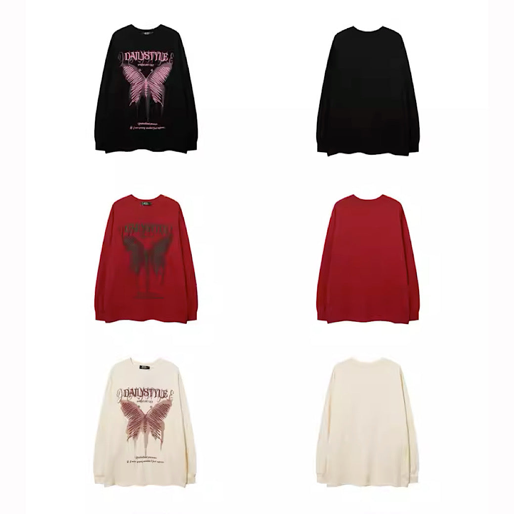 [VEG Dream] Dark subculture color balance up butterfly T-shirt VD0218