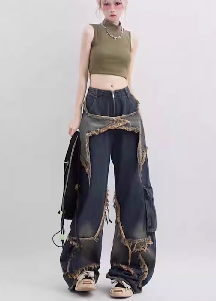 Rayohopp】Stardust vintage distressed design denim RH0046 – HI-LANDER