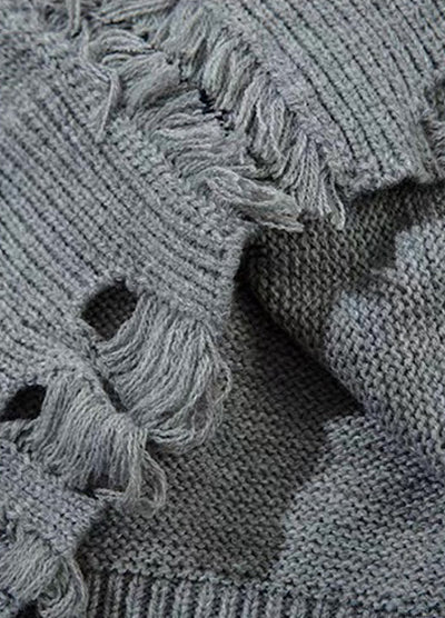 【9/5新作】Basic style distressed versatile knit sweater  HL3187